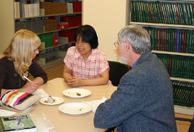 researchers conversing
