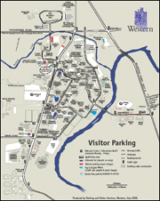 Western campus visitor parking map